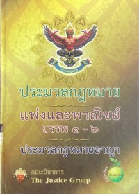Image of ประมวลกฎหมายแพ่งและพาณิชย์ บรรพ 1-6 ประมวลกฎหมายอาญา
